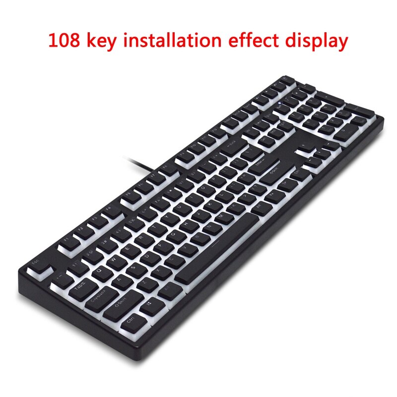 RGB Pudding Keycaps Dual Color Translucent PBT OEM Keycap For Cherry MX Switch Mechanical Keyboard Switches Caps 108-Key