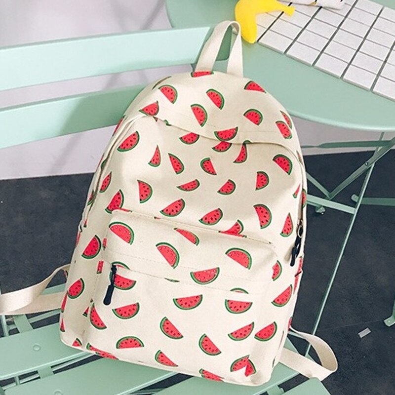 Vrouwen Canvas Rugzak Voor Tieners Meisjes Jongens Schooltas Student Leuke Ananas Afdrukken Rugzak Reizen Grote
