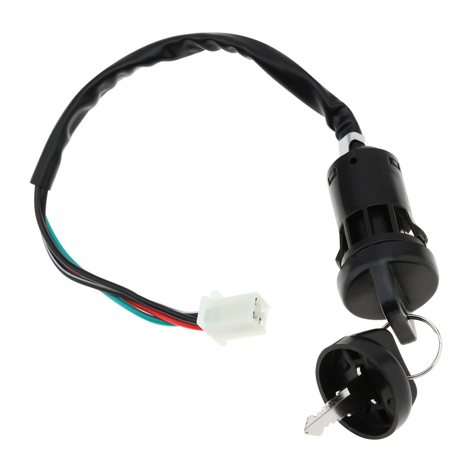 4 cables universales 2 llaves de encendido interruptor de arranque llave de cerradura de puerta accesorios de motocicleta para ATV Go Kart Scrambling motocicleta