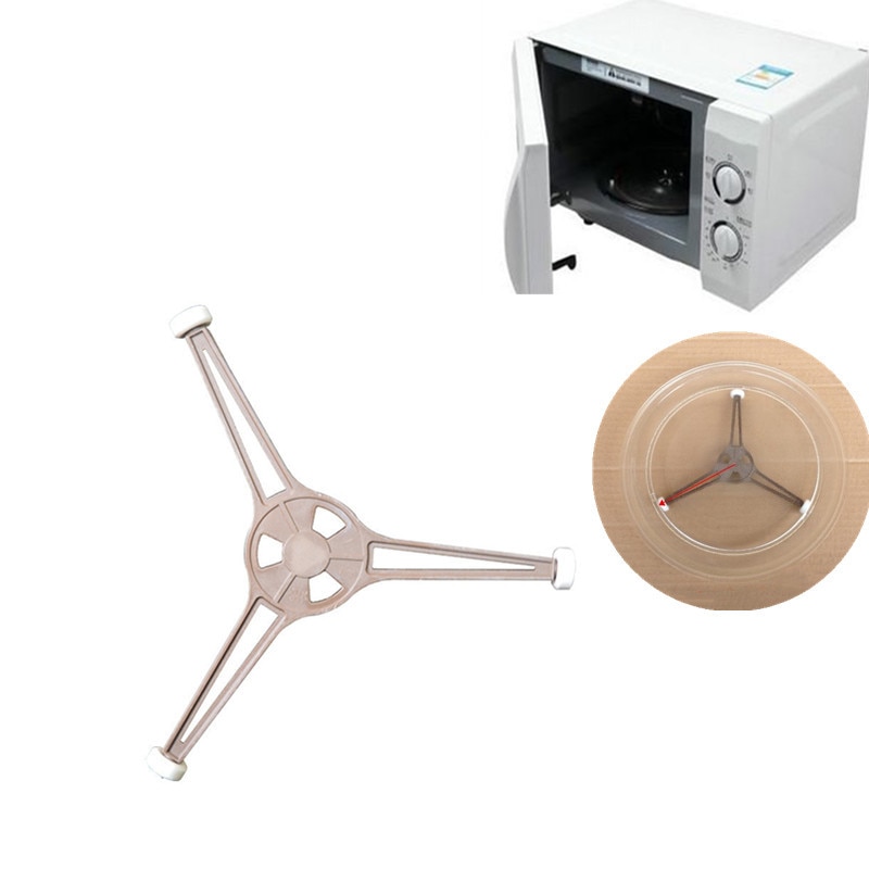 1pc Microwave Oven Triangle Shaped Tray for Microwave Parts 24.5cm Flat Glass Plate