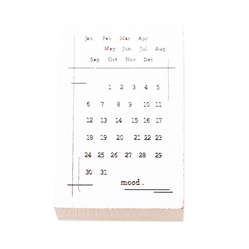 Retro función calendario sello Fondo sellos de goma madera para Scrapbooking tarjeta hecha a mano Diy sello manualidad álbum de fotos