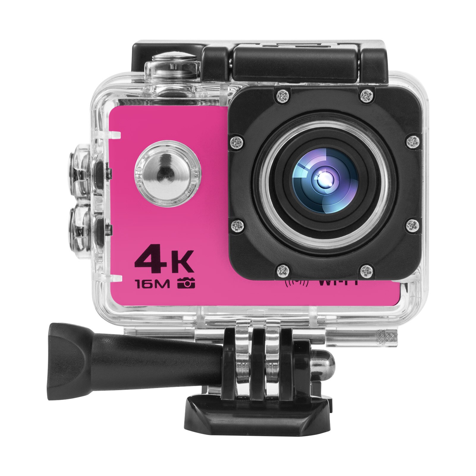 4K/30FPS 16MP Ultra HD Video Sports Action Camera 170 Degree Wide Angle WiFi 2.4G Wireless Remote Control with Waterproof Case: Pink