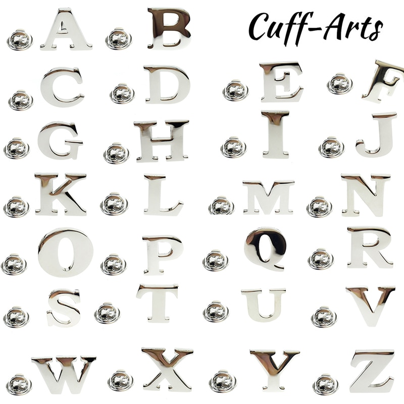 Cuffarts Broches Revers Pin Brief A-S Alfabet Badges Mannen Sieraden Trendy Vintage Revers Pin Broches Voor Mannen