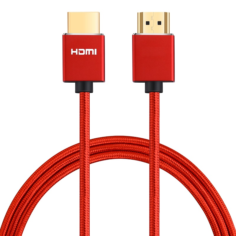 Lungfish High Speed HDMI Cable with ARC Ethernet Newest Standard Supports 1080p 3D Audio Return, Ultra HD 1m 2m 3m 5m 10m: Red / 1m