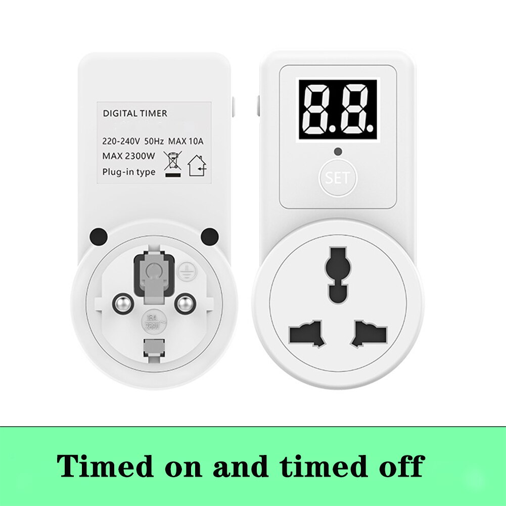 10A Digital Countdown Timer Switch Universal Socket Plug-In Time Control Phone Battery Electric Car Charge Electric Switch