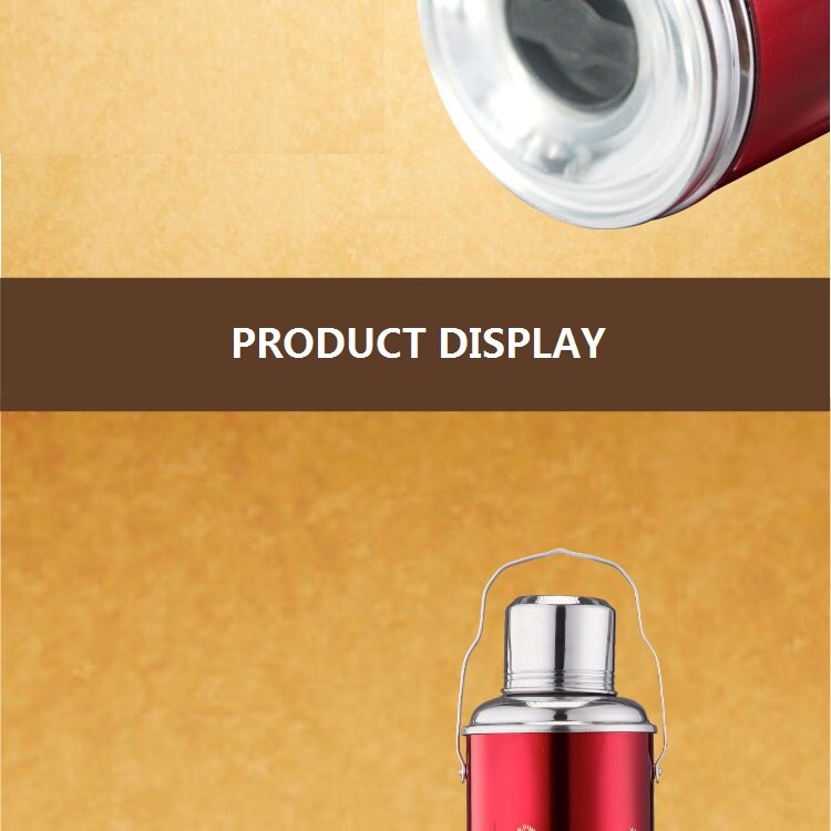 1.2l/2l Retro Travel Thermosflask Thermos Water Koffie Fles Rvs Coffee Cup Mok Warmte Koude Behoud