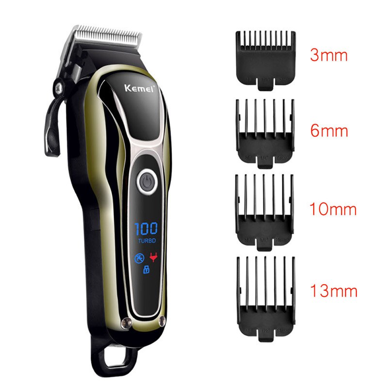 0.5-1mm Adjust-blade Clipper Kemel Machines for Barber Kmei Pro Cutter Kemey Rasor Beard Razor Kamei Whiskers Shaver LED Trimmer