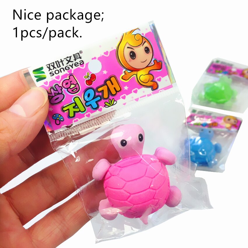 36pcs/lot Cute turtle Style Eraser Funny Eraser Office&amp;Study Rubber Erase Kids
