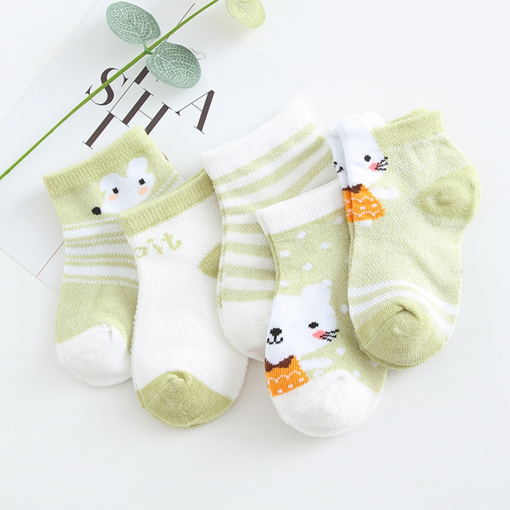 5 Pairs 1-3years Baumwolle Baby Kinder Socken Herbst Niedlichen Cartoon Jungen Sport Socken Komfortable Druck Winter Kinder Socken Mädchen Socken: F