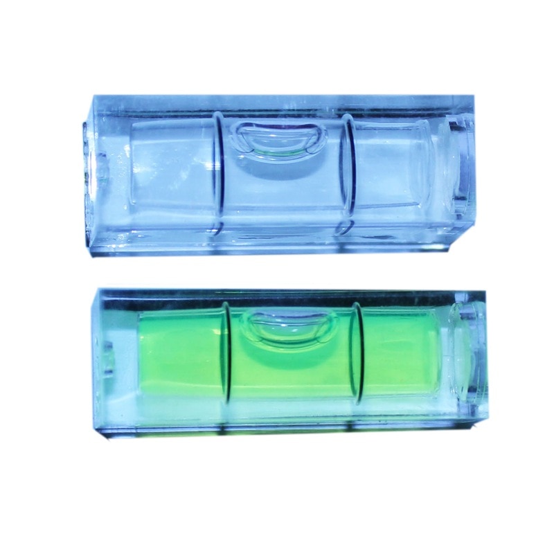 QASE 10*10*29mm Vierkante Waterpas Bubble met Magnetische streep Transparant of Groen (10 stuks/partij)