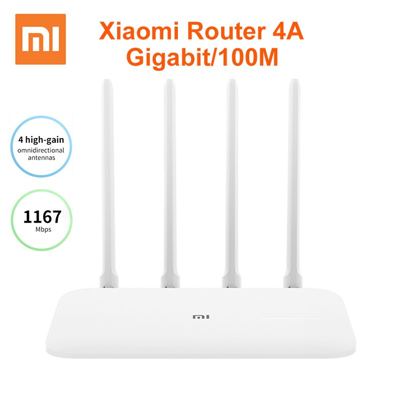 Xiaomi-Mi routeur 4A, édition Gigabit, 100/1000/2.4GHz, wi-fi 5GHz, ROM 16 mo DDR3, 64 mo 128 mo, 4 antennes, contrôle par application