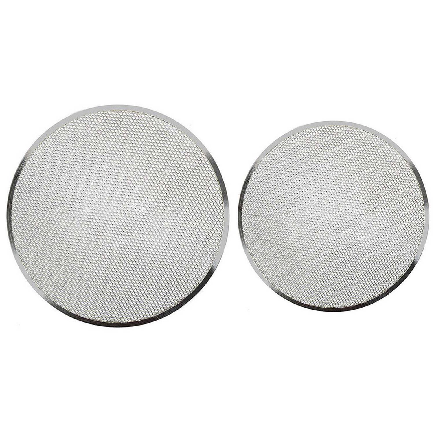 2x ronde pizza oven bakplaten barbecue rooster antiaanbak gaas (6 inch & 9 inch): Default Title