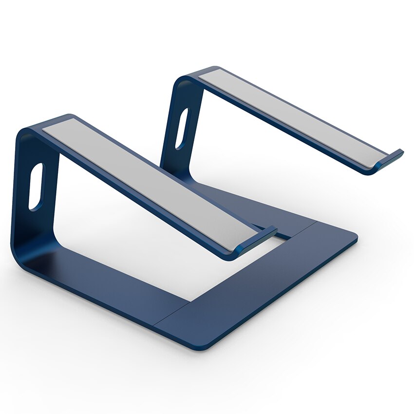 Laptop Stand Aluminium Houder Voor Laptop Notebook Pc Computer Ergonomische Beugel Metalen Standaard Notebook Houder Cooling Monitor Stand: Blauw