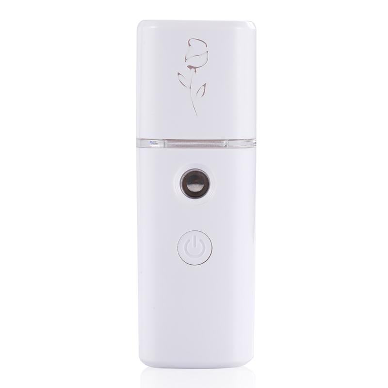28ml Facial Steamer Mini Portable Face Humidifier Moisturizing Facial Humidifier Sprayer USB Face Sprayer: White