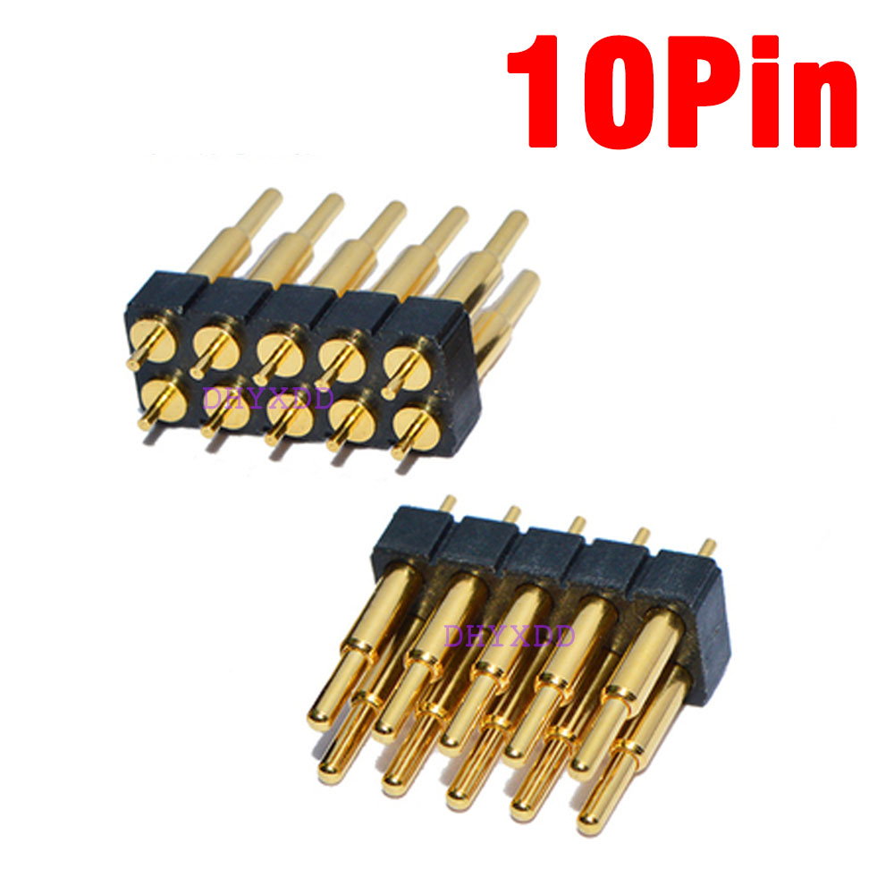 1pcs Male Spring Loaded Pogo Pin Connector 4 6 8 10 12 14 16 20 Pin Dual Row Surface Mount SMT DIP Height 7.0mm Pitch 2.54 mm: Blue