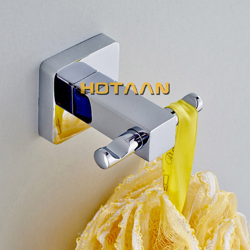 Hotaan Rvs Badkamer Accessoires Set,Robe Haak, Papier Houder, Handdoek Bar, Zeep Mand, badkamer Sets, Chroom 810700T