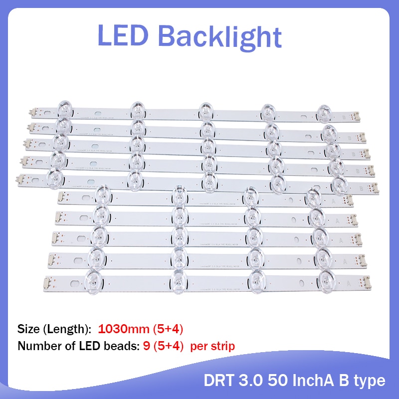 Original)10 PCS/set LED strip for LG 50LB650V 50LF6000 INNOTEK DRT 3.0 50 inch A B 6916L-1982A 1983A 6916L-1781A 1782A