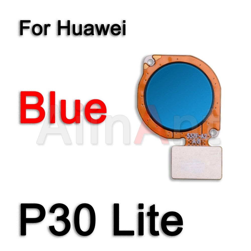 Câble flexible Original de capteur d'empreinte digitale de clé de bouton arrière à la maison pour Huawei P 10 20 30 P10 P20 P30 Lite: P30 Lite Blue