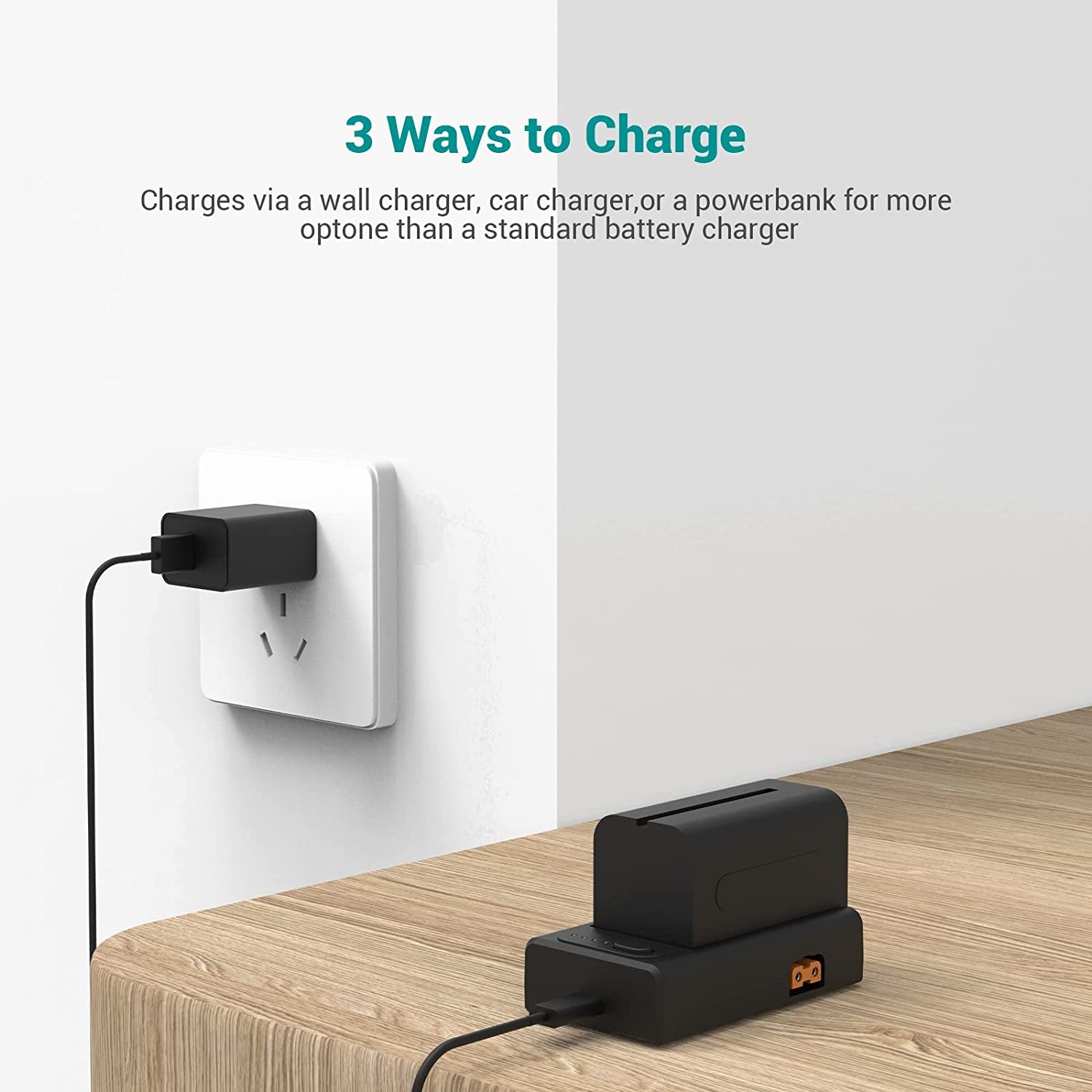 Adattatore rapido del caricatore del PD di Multi uso di ZGCINE per la macchina fotografica di DSLR della batteria di Sony NP-F