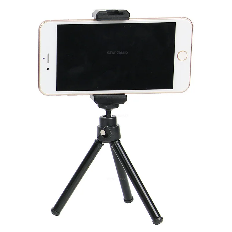 Mini trépied Flexible à 2 sections, support pour projecteur, caméra, trépied de bureau en alliage d'aluminium pour téléphone portable