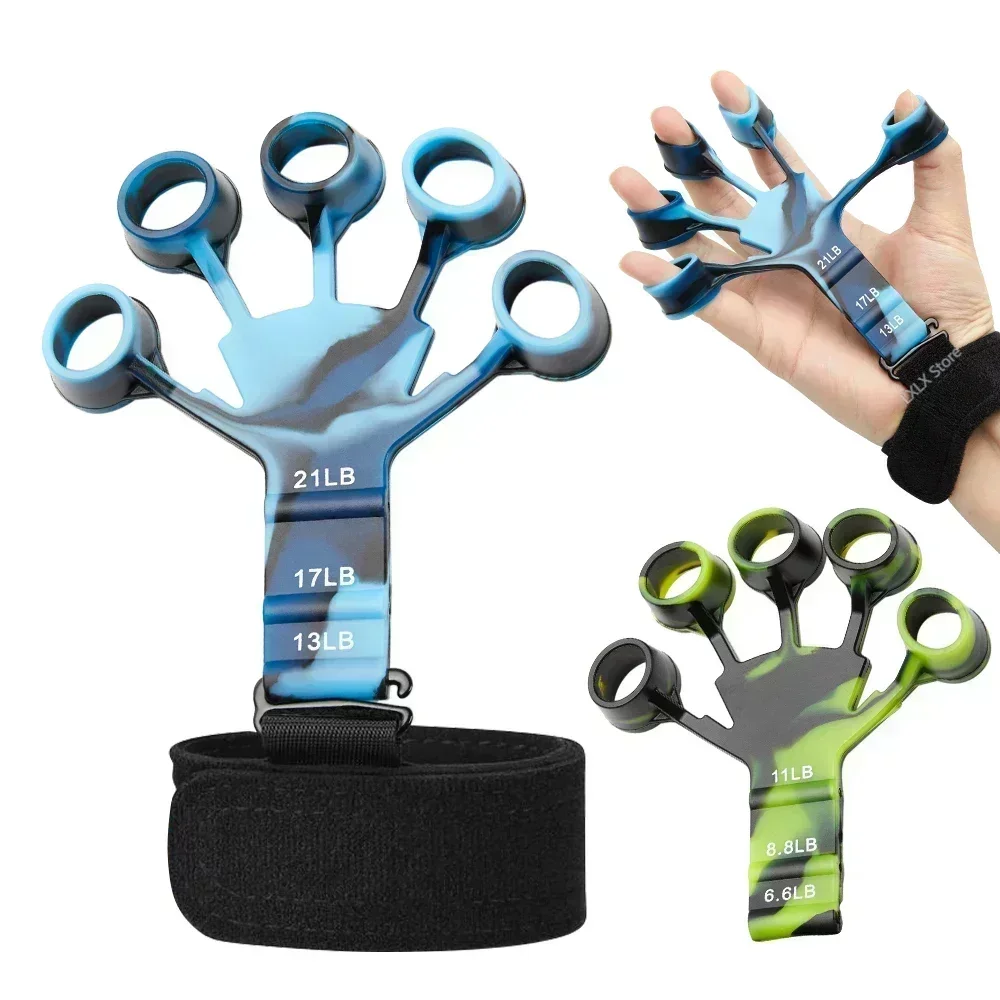 Entrenamiento y ejercicio 6 resistencia expansor de mano agarre de dedo deporte gimnasio accesorios de entrenamiento entrenamiento y ejercicio Gripster Fitness