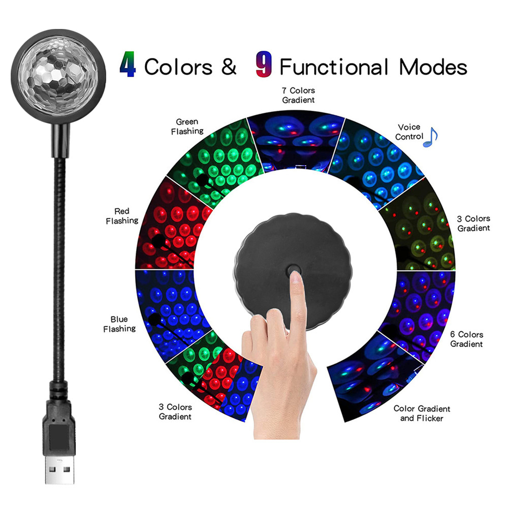 Controle de voz lâmpada decorativa mini led telhado do carro estrela luz da noite projetor atmosfera lâmpada usb auto telhado luz teto