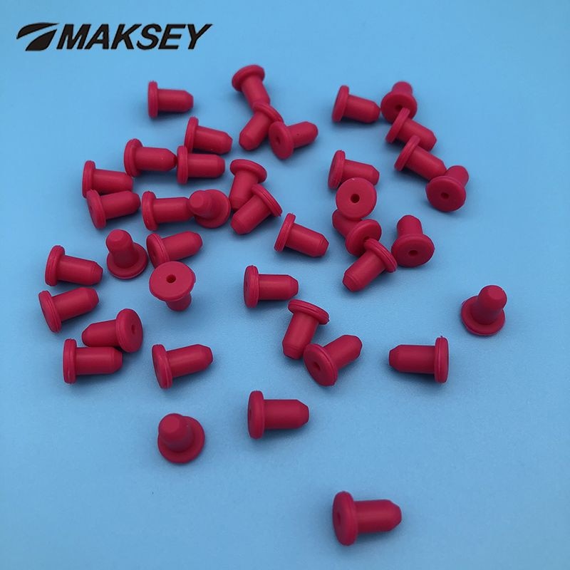 Maksey 10 stk beskytter gummipropper 4.3mm silikongummipakninger til blekkdeler t type plugg o-ringe pakning rund pung