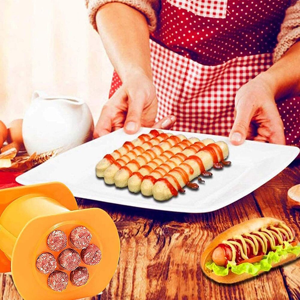 Cevapcici-Máquina Manual para hacer salchichas, embutidor de carne, fabricante de Salami operado a mano, aparatos de cocina para perros calientes