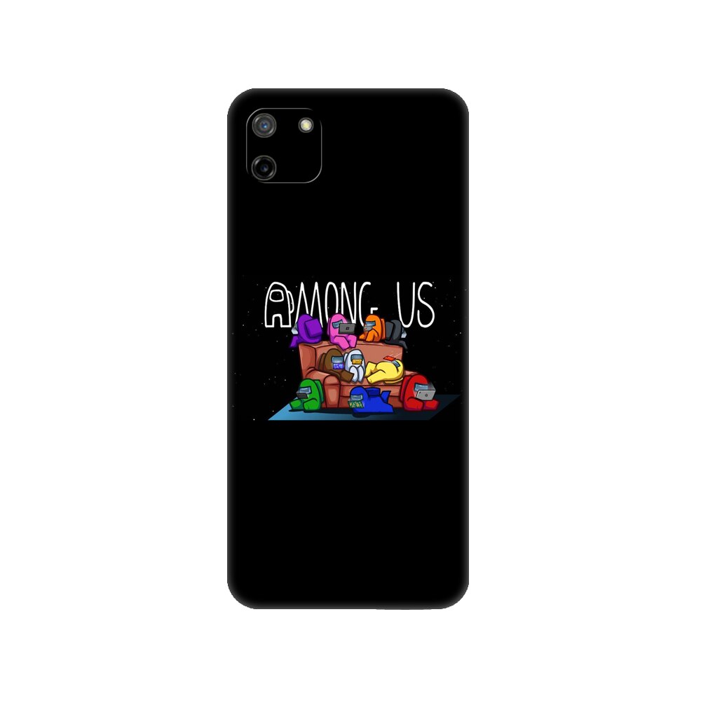 Czarna obudowa tpu do etui OPPO Realme C11 do Realme C 11 RealmeC11 powrót RMX2185 pokrowiec na zderzak wśród nas: 70379