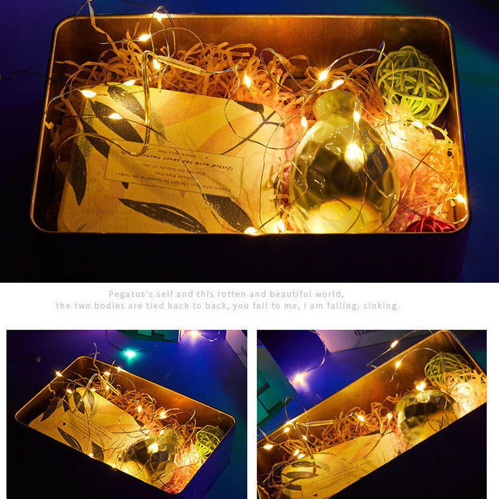 Guirlande lumineuse LED clignotante intelligente, 5 pièces, décoration pour noël, mariage, fête, Restaurant, lumières rapides et lentes, avec 3 piles boutons