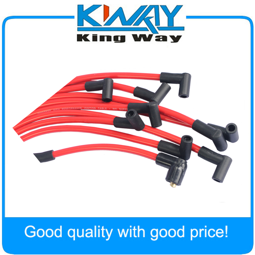 JDMSPEED – jeu de fils de bougie d'allumage rouge 10.5MM, adapté à Ford Mustang F150 5.0L 5.8L, SB SBF 302