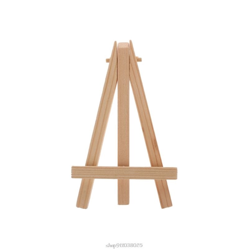 Natural Wood Mini Easel Frame Tripod Display Meeting Wedding Table Number Name Card Stand Display Holder Children Painting Craft: 1