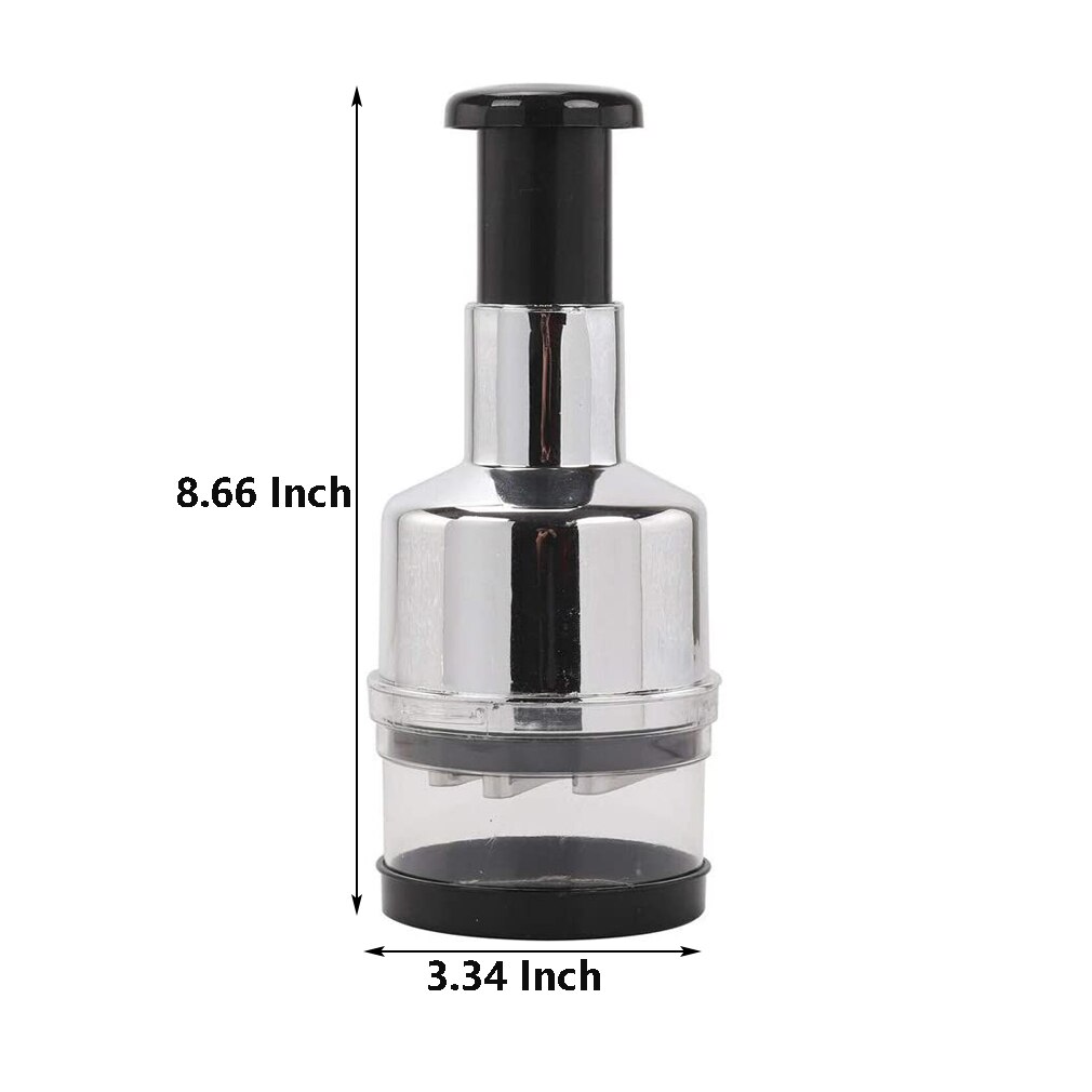 Food Chopper Vegetable Chopper and Slicer Dicer Manual Mini Hand Chopper Onion Garlic Mincer with Cover: Default Title