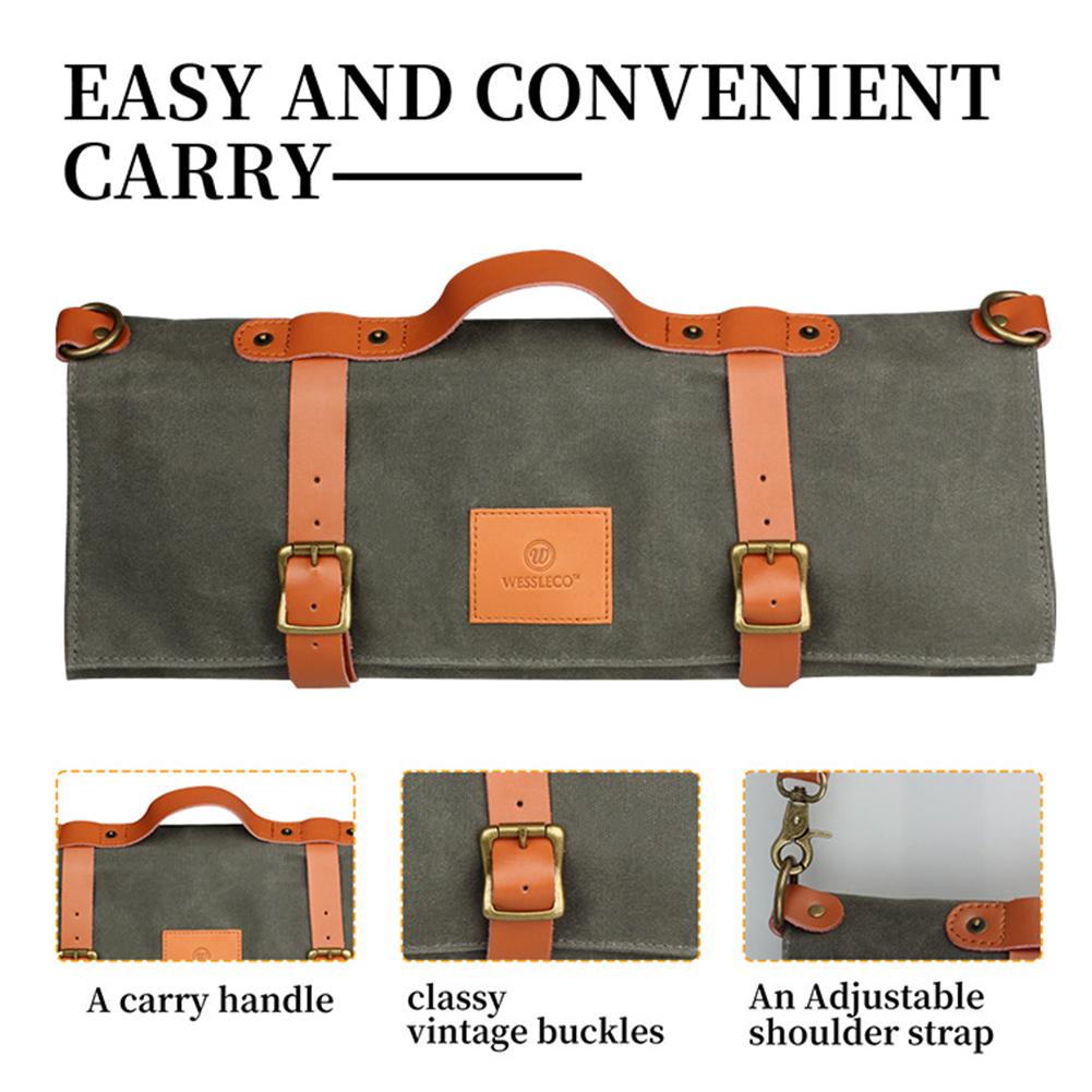 Outdoor camping chef cutter roltas waterdicht canvas grote westerse voedselsnijder opbergzakken servies voor picknick bento