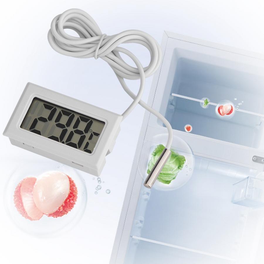 Koelkast Vriezer Chiller Digitale Lcd Thermometer Met 1 M Probe Wit Digitale Lcd Thermometer Thermometer Voor Waterkoeling