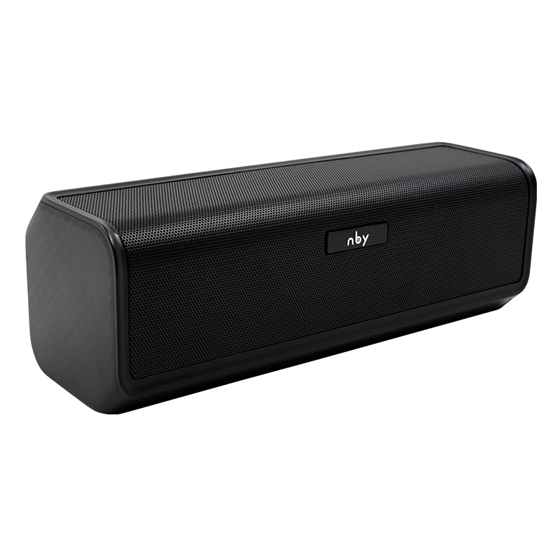 NBY 6690 Bluetooth Speaker Portable Wireless Speaker 5W Geluid Systeem 3D Stereo Muziek Surround Subwoofer met Mic TF Card FM AUX: Black