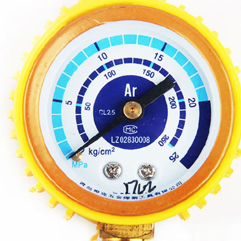 Argon CO2 Pressures Reducer G5/8\" 0-25Mpa Tig Flow Meter Welding Regulator Gauge