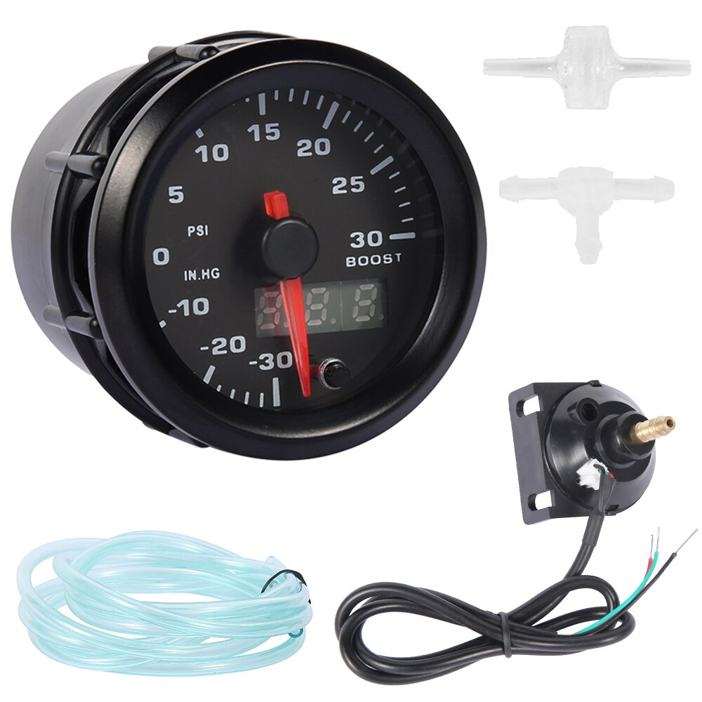 2 "52Mm Auto Turbodrukmeter Bar Psi Exhaust Gas Temp Water Temp Olie Temp Olie Druk Air Fuel gauge Voltmeter Toerenteller