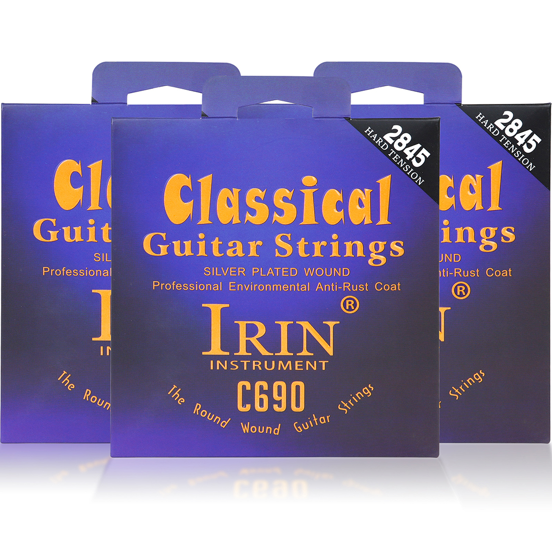 IRIN Classical Guitar Strings Set Nylon+Silver Plated Winding Classical Guitar Strings 1-6 String Guitar Accessories: Burgundy