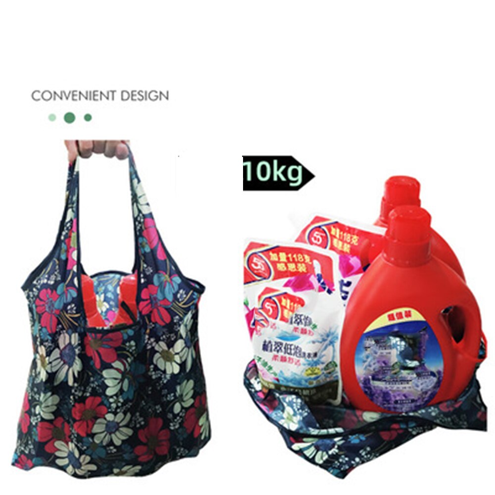 Large Tote Shopping Bags Foldable Reusable Fruit Storage Shoulder Handbag Portable Folding Pouch Women Grocery Tote Bag