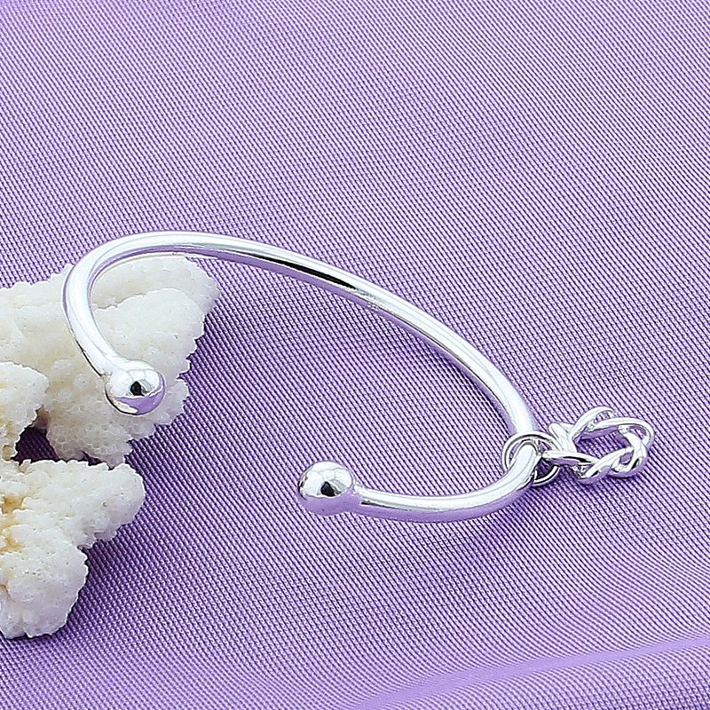 Di Modo caldo 925 Gioielli in Argento sterlina Braccialetti Braccialetti Aperti per Le Donne Degli Uomini Argento stella Del Pendente Del Braccialetto