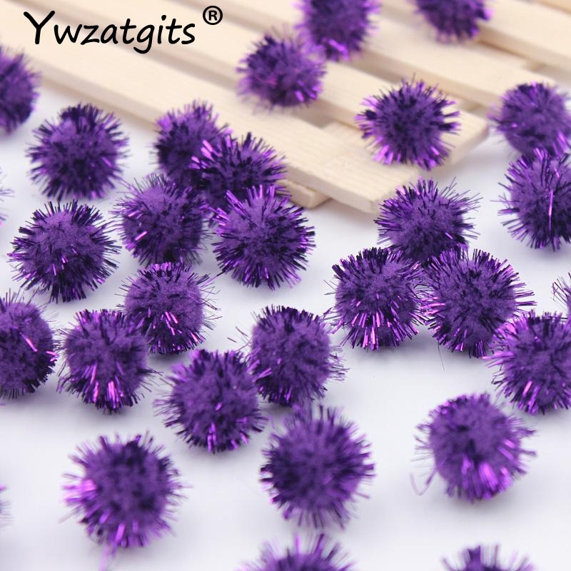 144pcs ongeveer 10mm Pluizige Zachte Pom Poms Pompoms ballen Handgemaakte Bruiloft Decor Voor DIY Kinderen Speelgoed Craft Supplies materialen YJ0702