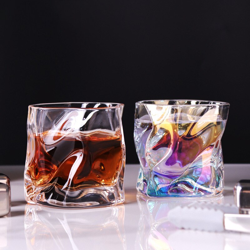 Japanese Edo Crumple Paper Irregular Shape Crystal Faceted Der Whiskybecher Whiskey Whisky Rock Glass Artwork Wine Cup