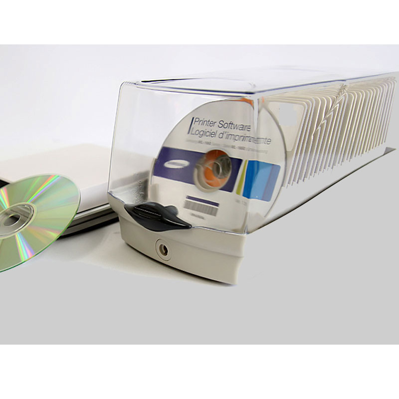 Ymjywl-estuche de CD de con 50 discos de capacidad, caja de CD/DVD con bloqueo antirrobo, bloqueo infantil para coche y caja de casa