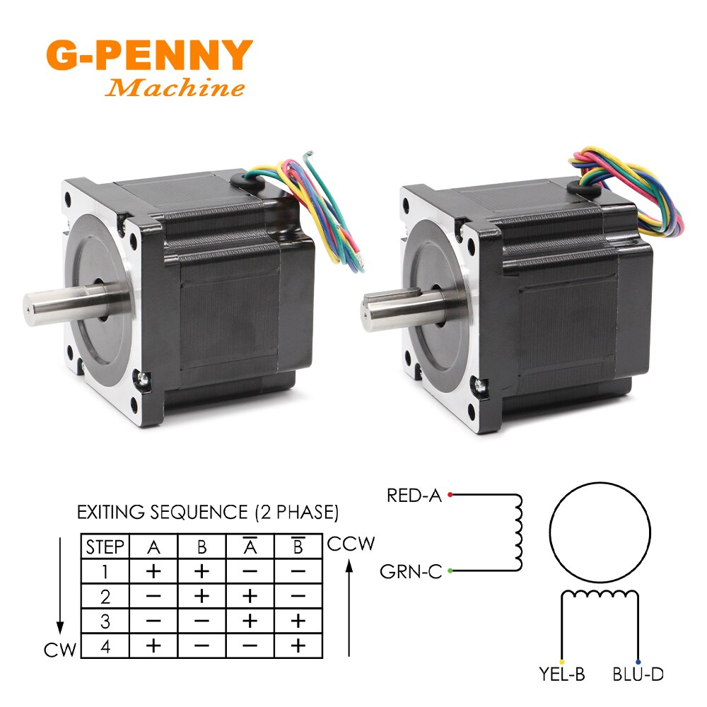 Motor paso a paso NEMA34 86HS8055A4 5.5A 4.5N.m 4 cables Hybird CNC motor paso a paso para máquina CNC Motor paso a paso para impresora 3D