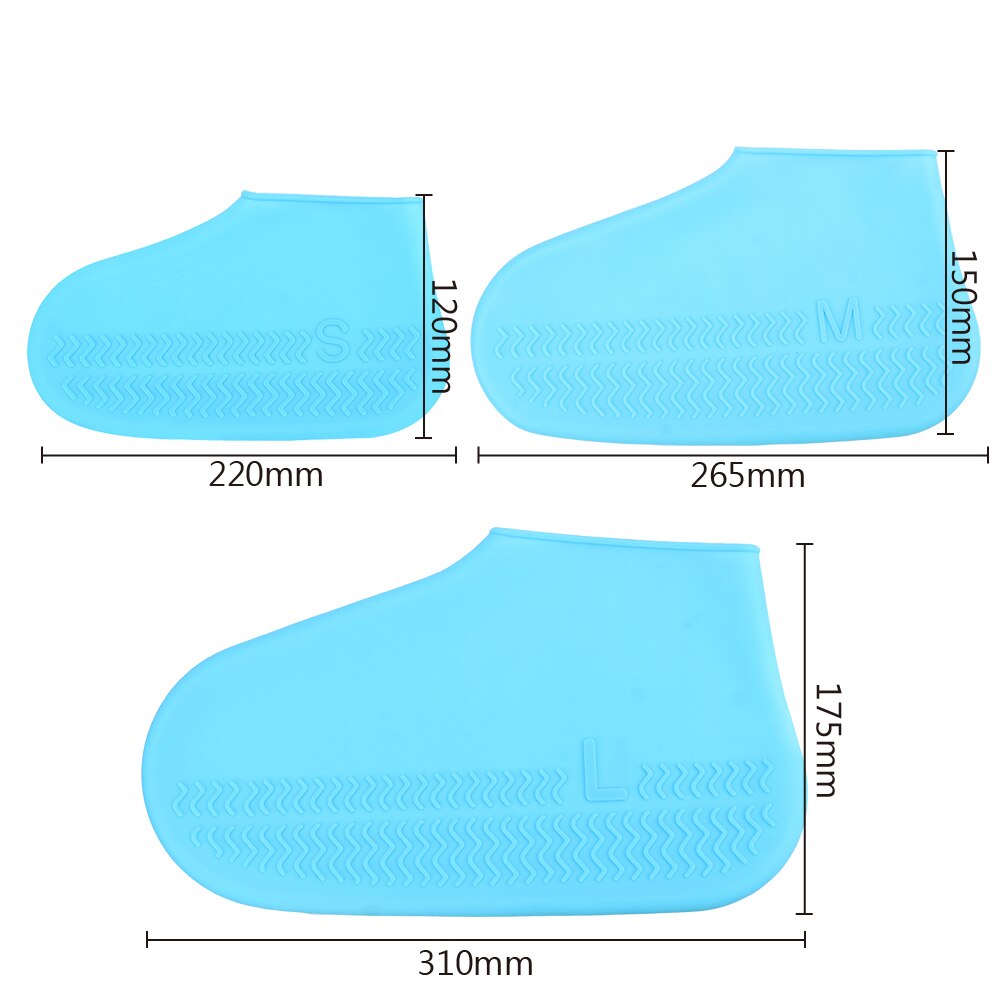 Rubberen Overschoenen Siliconen Regen Schoenen Laarzen Dekken Herbruikbare Waterdicht Antislip S/M/L 1 Paar outdoor Camping