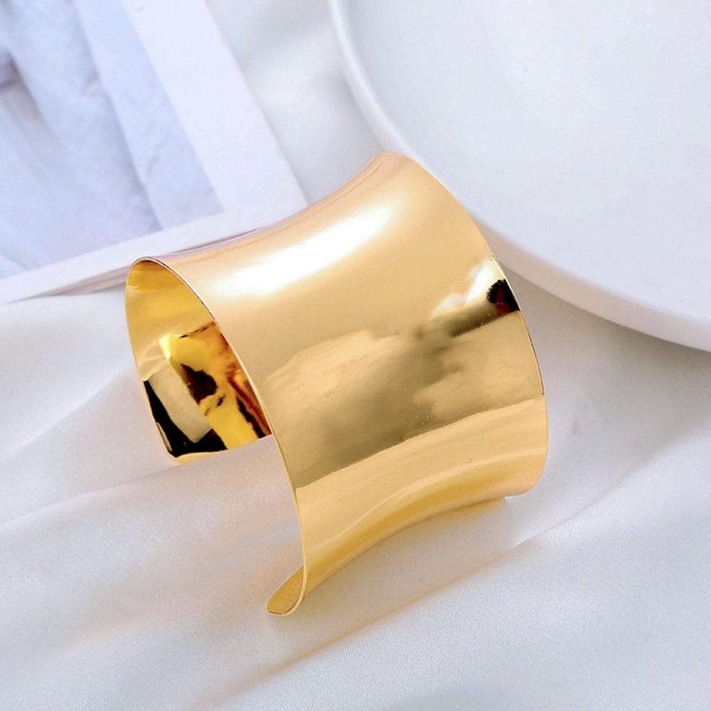 Chunky Heavy Wide Metal Bracelets For Women Open Cuff Exaggerated Cuff Bangles Trend Charm Arm Jewelry bijoux