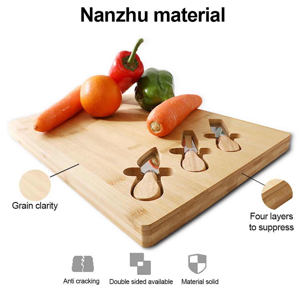 Cheese Board Set Durable Cheese Board With 3pcs Cheese Cutter Knife Slicer Kit Charcuterie Platter Serving Tray Cheese Cutter