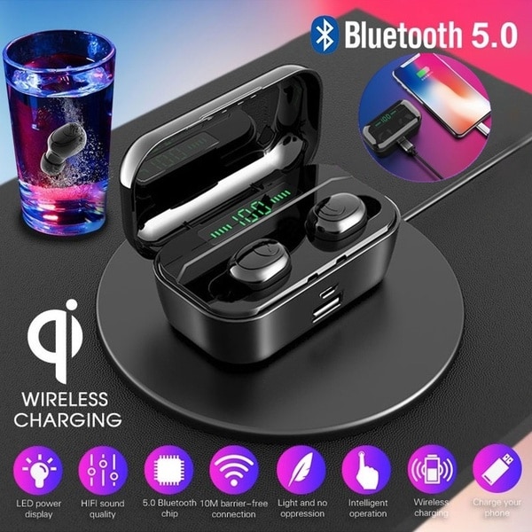 IPX7 Waterdicht Bluetooth oortelefoon 9D Stereo Draadloze Hoofdtelefoon Headset Met 3500mAh Power Bank TWS 5.0 Bluetooth Oordopjes