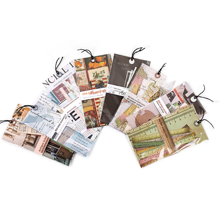Étiquettes autocollantes séries vieille vue longue, étiquette Scrapbooking, décoratif pour Journal, papeterie pour Journal intime carte Vintage pour Album, 30 pièces